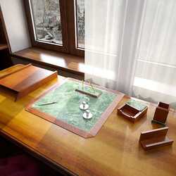  Wood n marble desk set 43 