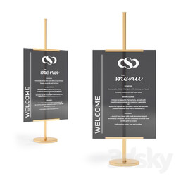 Restaurant - Easel with a menu 