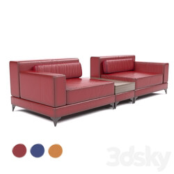 Sofa - Leather Sofa and tea table 