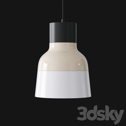 Chandelier - CB2 Soso tan and white pendant 