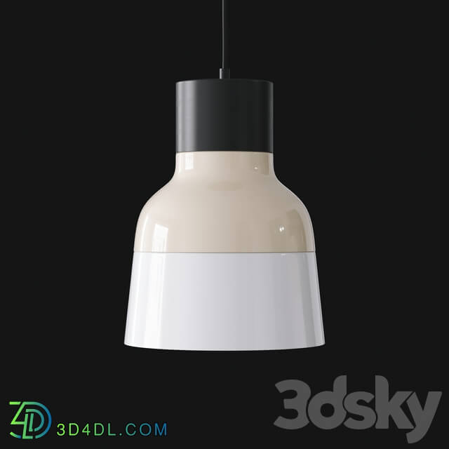 Chandelier - CB2 Soso tan and white pendant