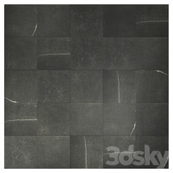 Tile - Black ceramic marble with multitexture fap Corona and Vray 