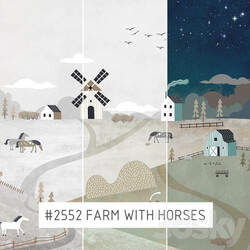 Wall covering - Creativille _ Wallpapers _ 2552 Farm with horses 