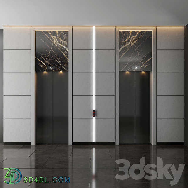 Miscellaneous - Modern elevator wall