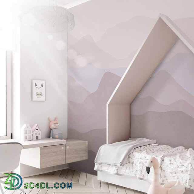 Wall covering - Creativille _ Wallpapers _ 2504 light colored mountains