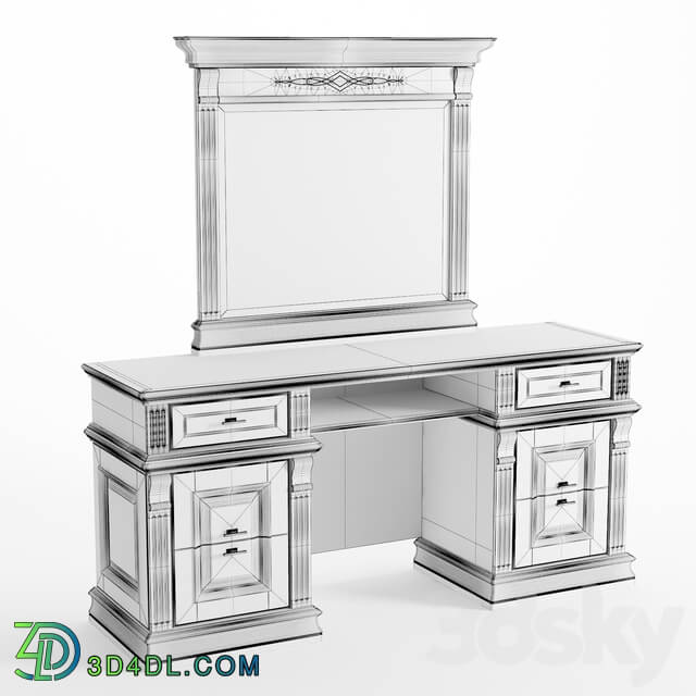 Table - Dressing table with mirror Rimar _ Gothic color