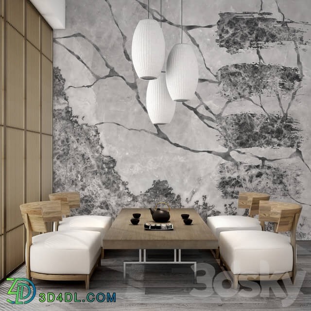 Wall covering - Designer Wallpaper Wabi Sabi