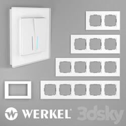 Miscellaneous - OM Glass frames for sockets and switches Werkel Favorit _white_ 