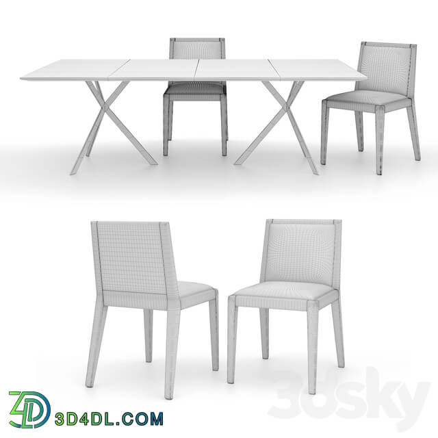 Table _ Chair - Christophe Delcourt table set ILE and EOL