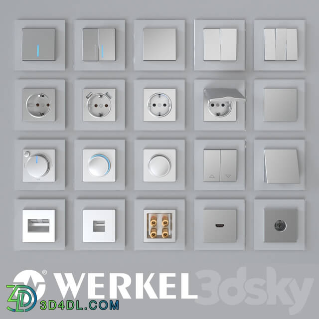 Miscellaneous - OM Sockets and Werkel Switches _Silver_