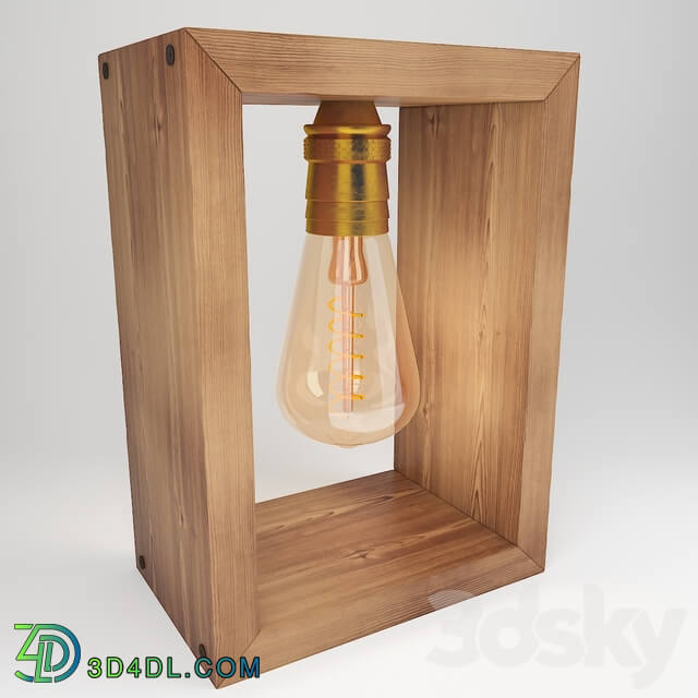 Table lamp - boxed edison lamp