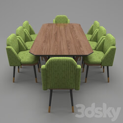 Table _ Chair - Soft dining table HQ 