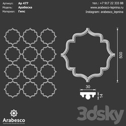 Decorative plaster - Arabesque 477 OM 