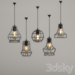 Chandelier - Five Hanging Lights_02 