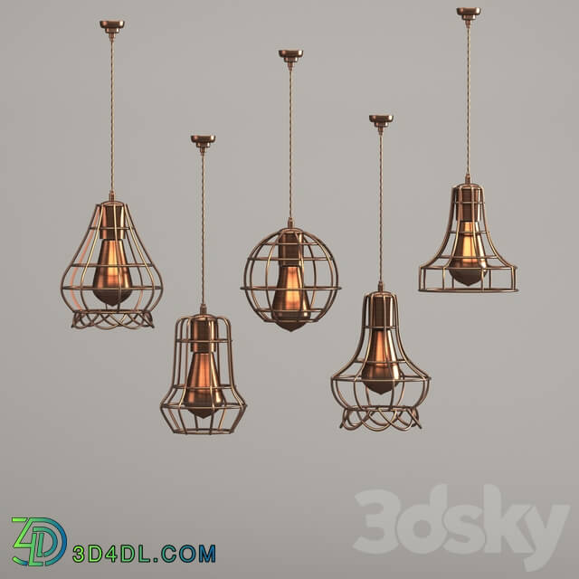 Chandelier - Five Hanging Lights_02