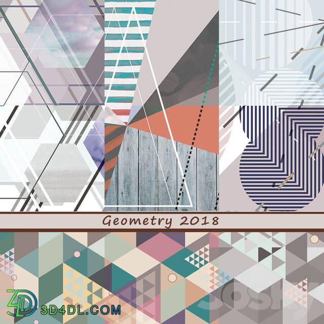 Wall covering - Designer Wallpaper Geometry-2018 pack1
