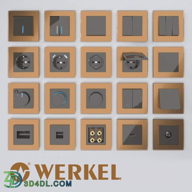 Miscellaneous - OM Sockets and Werkel switches _taupe_