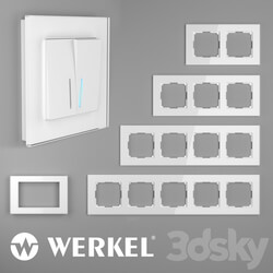 Miscellaneous - OM Glass frames for sockets and switches Werkel Favorit _white_ 