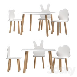 Table _ Chair - Scandinavian style table and chairs 