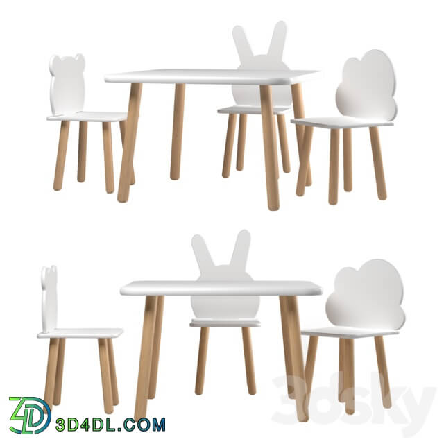 Table _ Chair - Scandinavian style table and chairs
