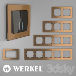 Miscellaneous - OM Glass frames for sockets and switches Werkel Favorit _bronze_ 