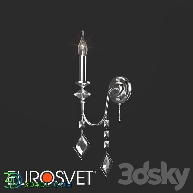 Wall light - OM Sconce classic with crystal Eurosvet 10110_1 Telao _chrome_