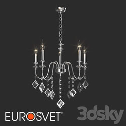 Chandelier - OM Crystal pendant chandelier Eurosvet 10110_5 Telao _chrome_ 