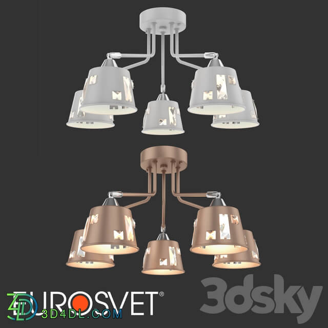 Ceiling lamp - OM Ceiling chandelier with rotary horns Eurosvet 70105_5 Benna
