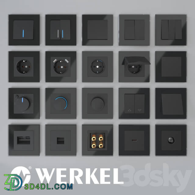 Miscellaneous - OM Sockets and Werkel Switches _Black_