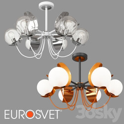 Chandelier - OM Ceiling chandelier with glass shades Eurosvet 70110_6 Amato 