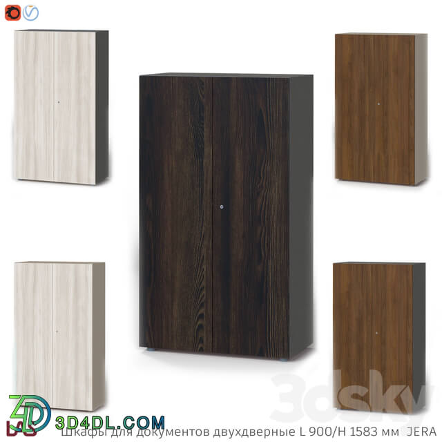 Wardrobe _ Display cabinets - OM Document cabinets L900 mm H1583 mm_ set of tops and sides JERA