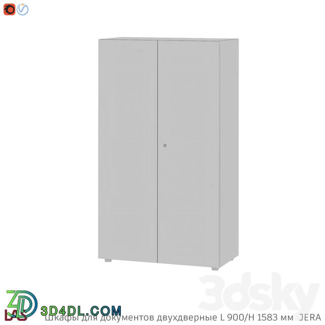 Wardrobe _ Display cabinets - OM Document cabinets L900 mm H1583 mm_ set of tops and sides JERA