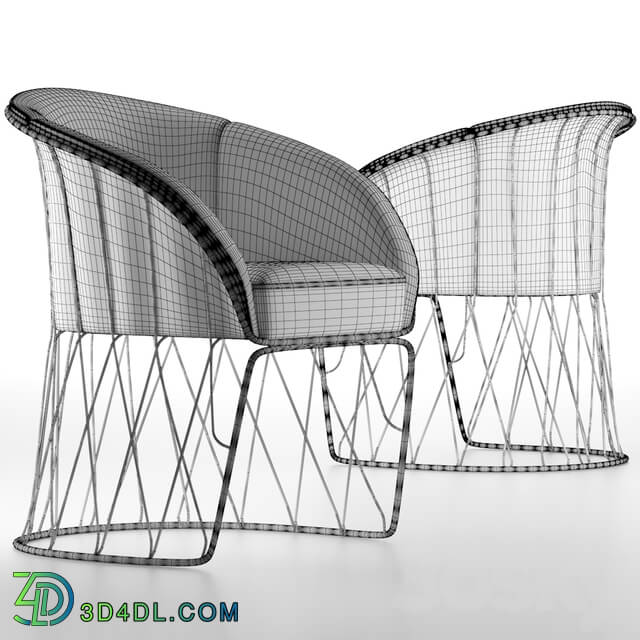 Arm chair - Armchair with metal legs