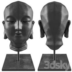Sculpture - Young Buddha Head Decor Statue 