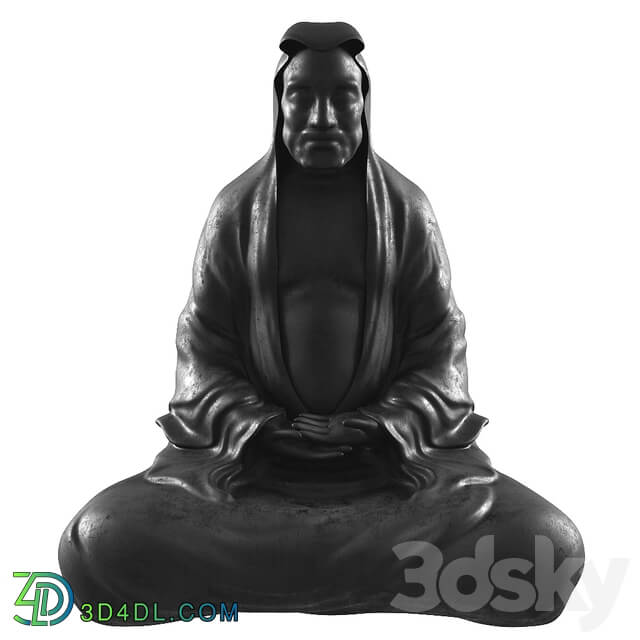 Sculpture - Old Buddha Sit Zen Statue