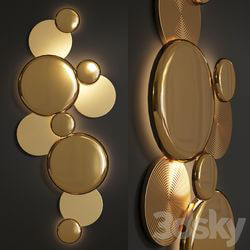 Wall light - Sconce Disk gold 