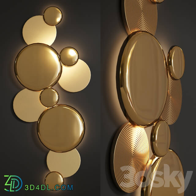 Wall light - Sconce Disk gold