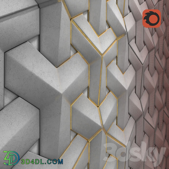 Other decorative objects - 3d panel Geo Weave