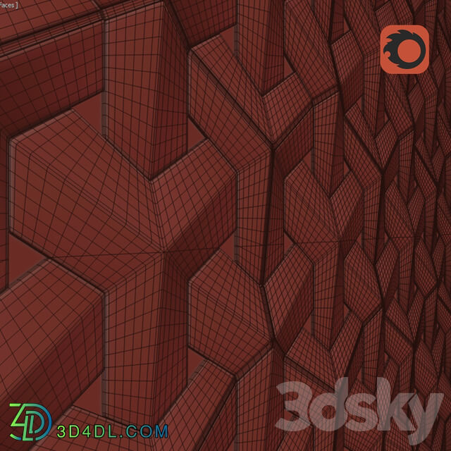 Other decorative objects - 3d panel Geo Weave