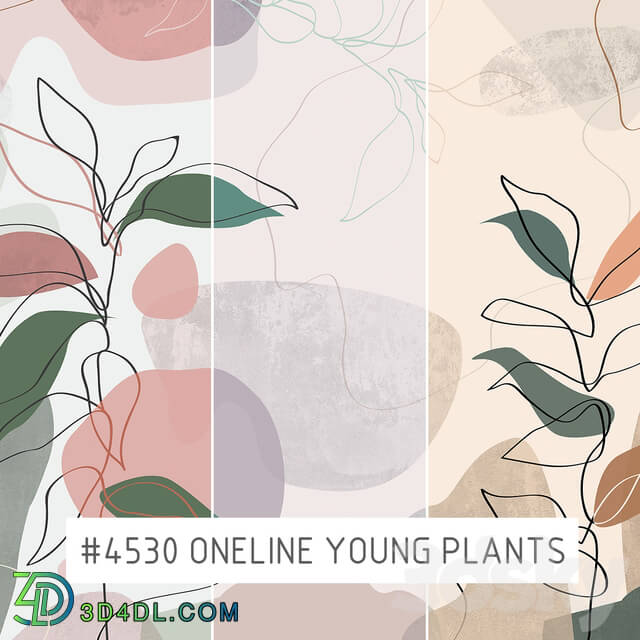 Wall covering - Creativille _ Wallpapers _ 4530 Oneline Young Plants