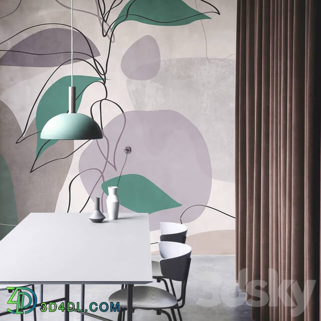 Wall covering - Creativille _ Wallpapers _ 4530 Oneline Young Plants