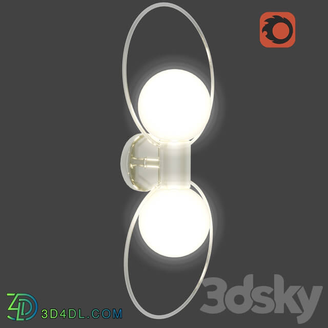 Wall light - Sconce Crystal Lux Listo Ap2 Nickel