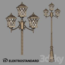 Street lighting - OM Street three-arm lamp on a pole Elektrostandard Cassiopeya F _ 3 
