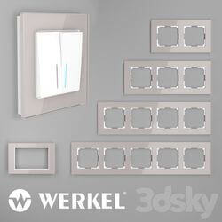 Miscellaneous - OM Glass frames for sockets and switches Werkel Favorit _smoky_ 