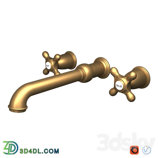 Faucet - Brass English country wall mounted roman tub faucet