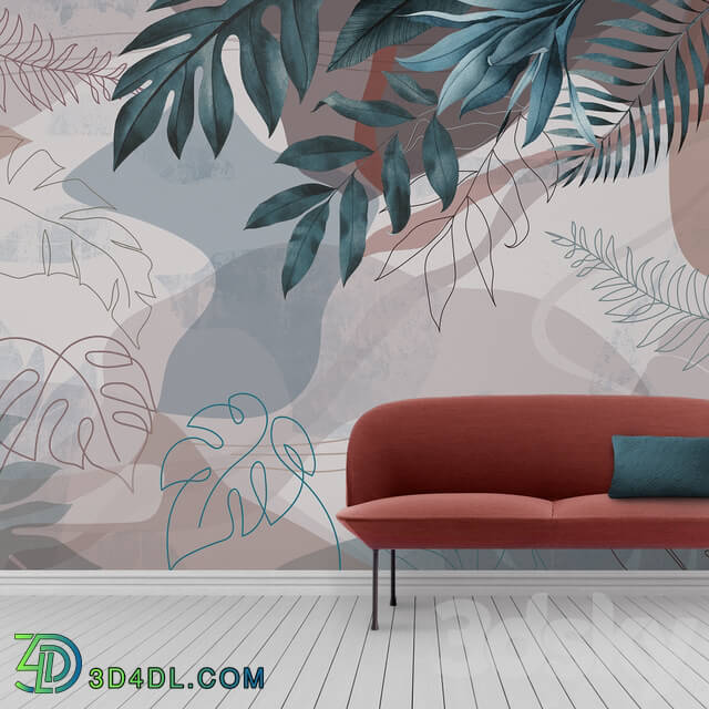 Wall covering - Creativille _ Wallpapers _ 4520 Lines and Leaves