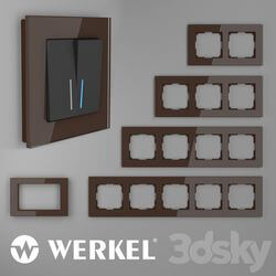 Miscellaneous - OM Glass frames for sockets and switches Werkel Favorit _mocha_ 