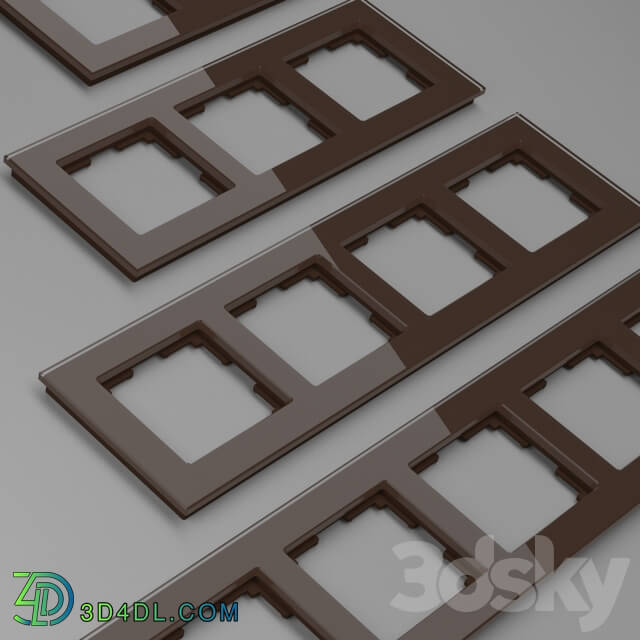 Miscellaneous - OM Glass frames for sockets and switches Werkel Favorit _mocha_