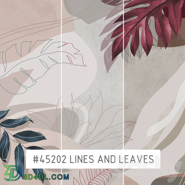 Wall covering - Creativille _ Wallpapers _ 45202 Lines and Leaves
