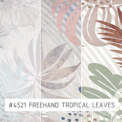 Wall covering - Creativille _ Wallpapers _ 4521 Freehand Tropical Leaves 